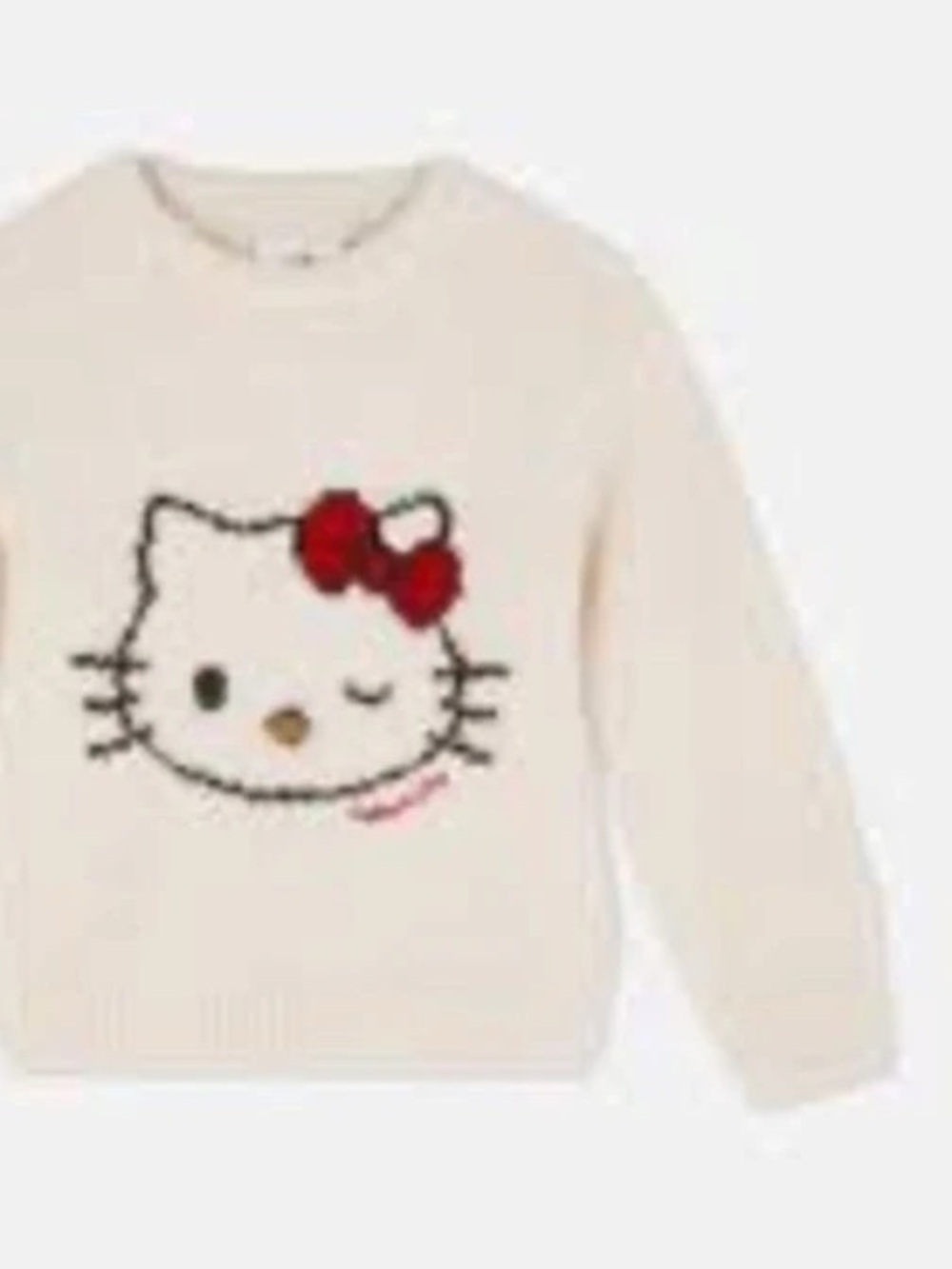 Primary Hello Kitty sweater in Cream NWT